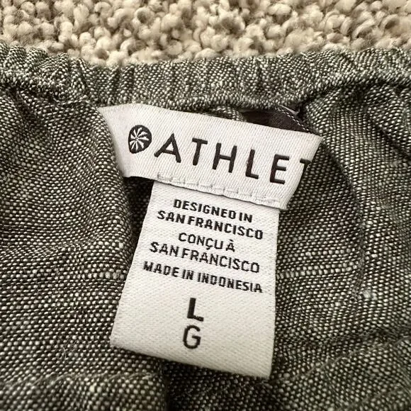 Athleta dark green sleeveless linen tank top size L - Picture 7 of 14